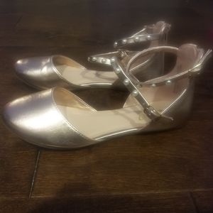 Y Not Gold Ballet Flats